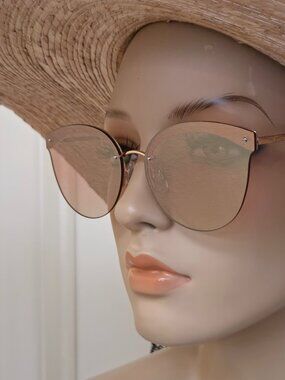 BCBGeneration Rimless Cat Eye Sunglasses